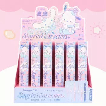24 шт./лот Sanrio Cinnamoroll Pochacco стираемая гелевая ручка милые 0,5 мм черные чернила нейтральные ручки рекламный подарок офисные школьные принадлежности