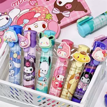 24 шт./партия, ластики Sanrio Kuromi Melody, милые Ластики для письма, рисования, карандаши, канцелярские принадлежности для детей, подарки, школьные принадлежности