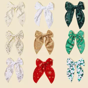 24 шт./партия, заколки для волос с бантом, 5 дюймов