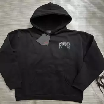 24FW REVENGE толстовка с принтом молний и буквами, осенняя мужская и женская свободная и универсальная флисовая толстовка в американском стиле хип-хоп с капюшоном