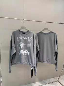 24FW Высококачественный графический принт ERD для мужчин и женщин, винтажные потертые поврежденные толстовки Enfants Riches Deprimes с круглым вырезом