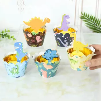 Декоративные топперы для торта динозавры XUNYIONE 24 шт