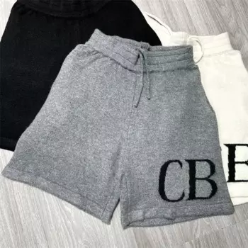 24ss CB логотип серые шерстяные мужские шорты высшего качества CB жаккардовые женские повседневные брюки