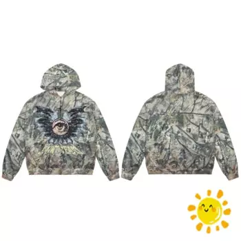 24SS классическая камуфляжная толстовка на молнии с капюшоном Saint Tears для мужчин и женщин с капюшоном