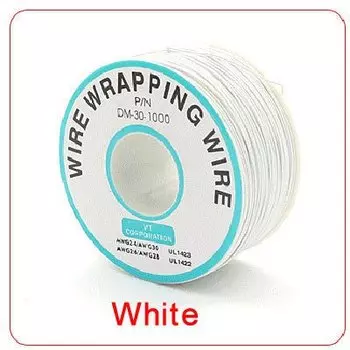 250 метров, 30AWG, луженая медь, электрическая упаковка, кабельная линия, одноядерный, гибкий провод для печатной платы, 10 цветов