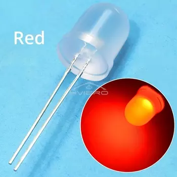 250 шт. 10 мм ультра яркие рассеянные светодиодные бусины теплый белый желтый разноцветный для украшения своими руками вывески рекламная лампа неоновый свет