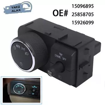 25858705 Для Chevrolet Avalanche Silverado Suburban Tahoe GMC Sierra Yukon 2007-2013 гг., переключатель противотуманных фар 15096895