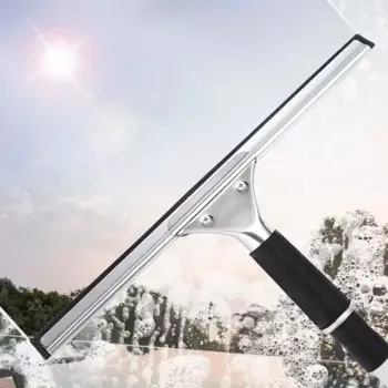 25/30cm Glass Cleaning Scraper Stainless Steel Non Slip Window Squeegee Wet Room Glass Wiper Household Cleaning Accessories