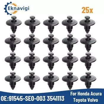 25/50/100 шт. заклепки на бампер для Honda Acura Toyota Volvo 91545-SE0-003 3541113 Панели бампера с застежкой