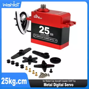 25 кг. См цифровой сервопривод без сердечника HV металлическая Шестерня 180/270/360 градусов двигатель IP667 водонепроницаемый для масштаба 1/8 1/10 1/12 Радиоуправляемая машина