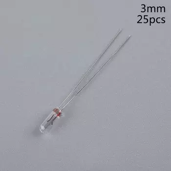 25 шт., 5 мм, 4 мм, 3 мм, прозрачная 12 В, мини-лампа пшеницы, риса, лампы, кнопка переключения, индикаторная лампа, вольфрамовая лампа