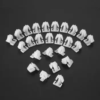 25 шт., боковые молдинговые зажимы для передней двери, фиксатор отделки 75305-S0A-003 для Honda Civic CRV Odyssey Auveco, автомобильные аксессуары