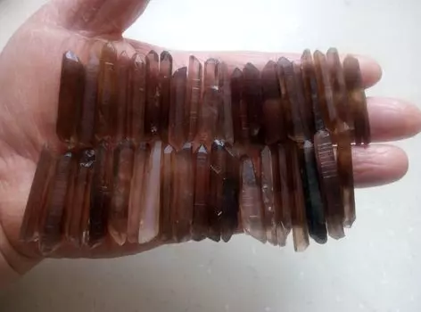 25 шт., палочки из дымчатого кварца, BASILOSAURUS