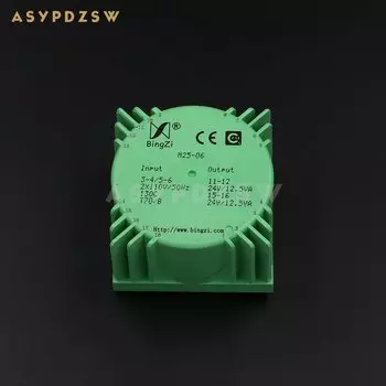 25 ВА Зеленый квадрат 25 Вт Герметичные тороидальные трансформаторы M25-06 Выходное напряжение переменного тока двойной 24 В (2*24 В)