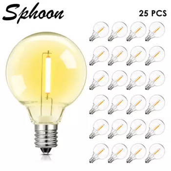 GANRILAND 25 шт. светодиодные лампы G40 E12 1 Вт теплые