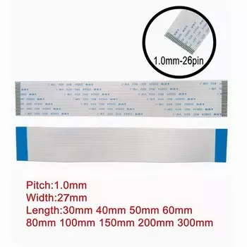 26Pin 1 мм кабель для копировального аппарата принтера FFC FPC AWM 20624 80C 60 в стандартный плоский гибкий кабель 60/100/150/200/250/300 мм