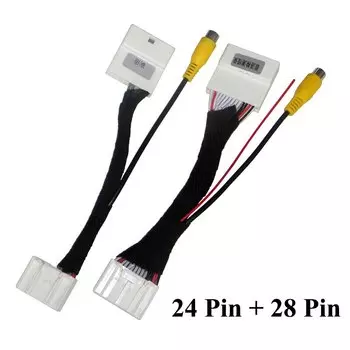 28-контактная передняя резервная камера и 24-контактный кабель-адаптер задней камеры для монитора Toyota Land Cruiser Prado Highlander Avalon Prius OEM