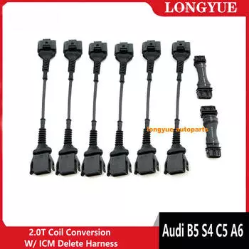 2,0 T FSI катушка преобразования жгут W/ ICM удалить для B5 S4 C5 A6 Allroad 2,7 T для Audi (от 3 до 4 контактов)