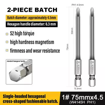 2/10 шт., биты для электрической дрели, 100 мм