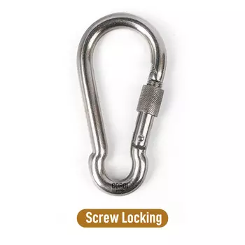 2-10 сверхмощных карабинных зажимов M4 M5 M6 M7 M8 M10 M12, фиксирующие винты из нержавеющей стали, пружинные зажимы с карабинами для альпинизма, походов