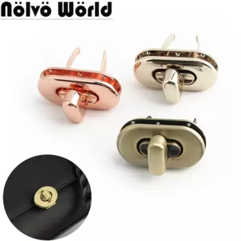 2-10Sets Metal Oval Twist Turn Locks For Bags Handbags Shoulder Purse Clasp Closure Locks Luggage Hardware DIY Parts Accessories