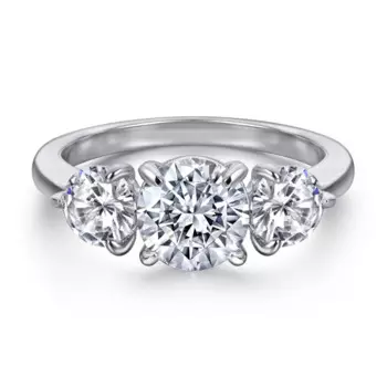 2.2 бриллиантовое кольцо из серебра 925 пробы с тремя камнями