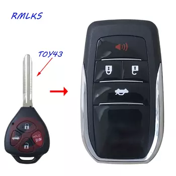 2/3/4 кнопочный обновленный Выкидной дистанционный ключ для Toyota Avlon Crown Corolla Camry RAV4 Reiz Yaris Prado Key Shell Toy43