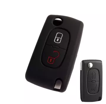 2/3 кнопки для Citroen Xsara Picasso C2 C3 C4 C5 C6 C8 для Peugeot 107 206 207 307 308 406 силиконовый чехол для ключей, держатель для брелока