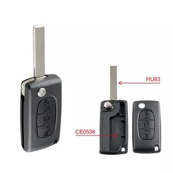 2/3 кнопки входа, сменный откидной складной корпус автомобильного ключа, подходит для Citroen C2 C3 C4 C5 C6 с необрезанным автомобильным откидным ключом