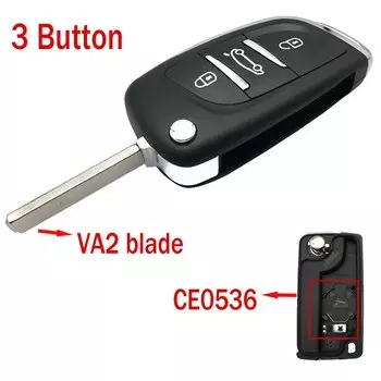 2/3 кнопочный автомобильный флип-чехол 407 607 306 408 для CITROEN C5 C3 C4 модифицированный складной чехол-брелок CE0523/CE0536