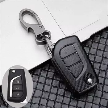 2/3-кнопочный флип-ключ из углеродного АБС-пластика, брелок для автомобиля Toyota Auris Corolla Avensis Verso Yaris Aygo Scion TC IM Camry RAV4