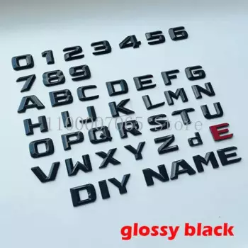 2,3 см DIY 2015, острые буквы, цифры 0-9 A-Z, эмблема из АБС-пластика A200 C300 для Mercedes Benz, полная серия, наклейка с логотипом на багажник автомобиля