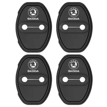 2/4 шт., силиконовые защитные колпачки на дверной замок автомобиля, аксессуары для Skoda Октавия Рапид A5 RS Kodiaq Fabia A7 Kamiq Karoq