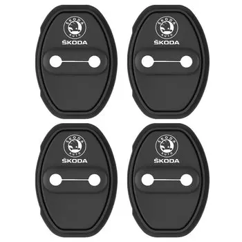 2/4 шт. силиконовый автомобильный дверной замок с пряжкой, защитный чехол от столкновений для Skoda Octavia 3 2 A5 A7 Combi Visions Enyaq RS Deriv