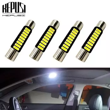 2/4 шт. Супер яркий 31 мм 28 мм 29 мм 4014 светодиодный автомобильный авто C5W интерьерный гирлянда косметическое зеркало солнцезащитный козырек лампа лампа постоянного тока 12 В белый