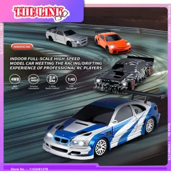 2,4G 4WD RC Drift Car масштаб 1/43 Мини-игрушки с дистанционным управлением Высокоскоростной суперкар для гонок с подсветкой для детей, мальчиков, подарки для взрослых