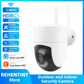 2.4G/5G двухдиапазонная WiFi камера видеонаблюдения 4MP Onvif водонепроницаемая уличная IP-камера с функцией обнаружения движения сигнализация камеры домашней безопасности