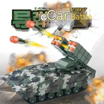 2,4g Радиоуправляемый ракетный автомобиль, боевой танк, игрушечный автомобиль с дистанционным управлением и стреляющими пулями, электронный аксессуар, подарок-оптика