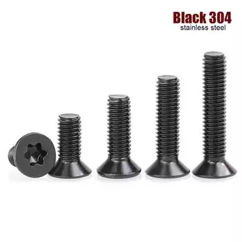 2/50 шт. Шестигранные болты TINGGOO из нержавеющей стали 304 черный M1.6-M10