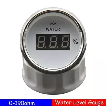 2 "52 мм цифровой датчик уровня воды с красной светодиодной подсветкой 0-190 Ом индикатор уровня резервуара для воды для лодки RV автомобиля 12 В/24 В по индивидуальному заказу