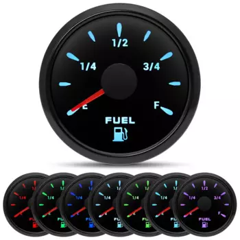 2 "52 мм датчик уровня топлива 0-190 Ом водонепроницаемый 7 цветов светодиодная подсветка измеритель уровня топлива для морской лодки автомобиля грузовик 12 В 24 В универсальный