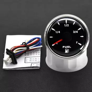 2 "52 мм универсальный газовый датчик уровня топлива аналоговый 7-цветный светодиодный автомобильный лодка 240-33 Ом для датчика уровня топлива из нержавеющей стали водонепроницаемый