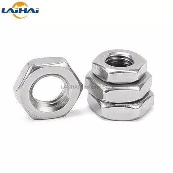 2/5/10/20/50 шт. M2 M2.5 M3 M4 M5 M6 M8 M10 M12 M14 M16 304 A2-70 Нержавеющая сталь Плоская шестигранная тонкая гайка с шестигранной головкой DIN439 GB6172