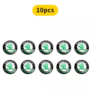 2/5/10 шт. 14 мм автомобильный дистанционный ключ, алюминиевая наклейка с логотипом для Skoda Octavia Fabia Kamiq Kapoq Kodiaq Rapid SCALA Superb, аксессуары