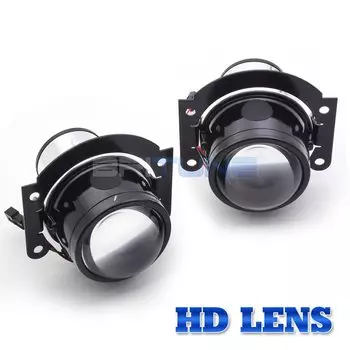2,5 дюйма противотуманные фары линзы Bi-xenon, ПТФ линзованные туманки, биксеноновые линзы Фара противотуманная, используют лампы H11 HID LED, универсальный комплект прожектор для авто и мотоциклов, тюнинг авто