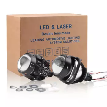 2,5 дюймовые Bi Led проекционные линзы, автомобильные фары H4 H7 9005 Led светильник 90W 6000K, супер яркие проекционные фары