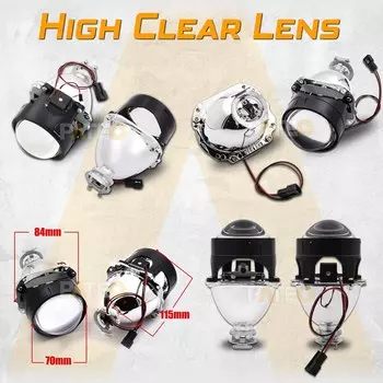 2,5-дюймовые биксеноновые линзы для фар, линзы автомобильные, HID-проектор линзы фары, светодиодный светильник глаза демона, сотовые синие линзы, H4 H7, аксессуары для автомобильных фар, рестайлинг