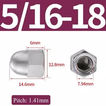 2/5 шт., колпачки для купольных гаек из нержавеющей стали