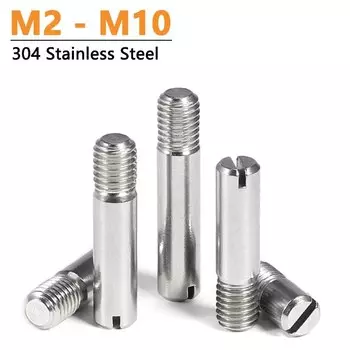 2/5 шт. M2 M2.5 M3 M4 M5 M6 M8 M10 Цилиндрический штифт с прорезями Дюбель с наружной резьбой Установочный штифт Нержавеющая сталь 304 Длина 5-50 мм