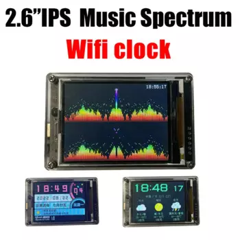 2,6 дюймовый IPS ЖК-дисплей, эквалайзер спектра музыки, анализатор, Wi-Fi, часы, индикатор уровня звука, усилитель мощности автомобиля, AUX DC 5в-12в